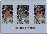 Resolution Merge By Using Spatial Modeler